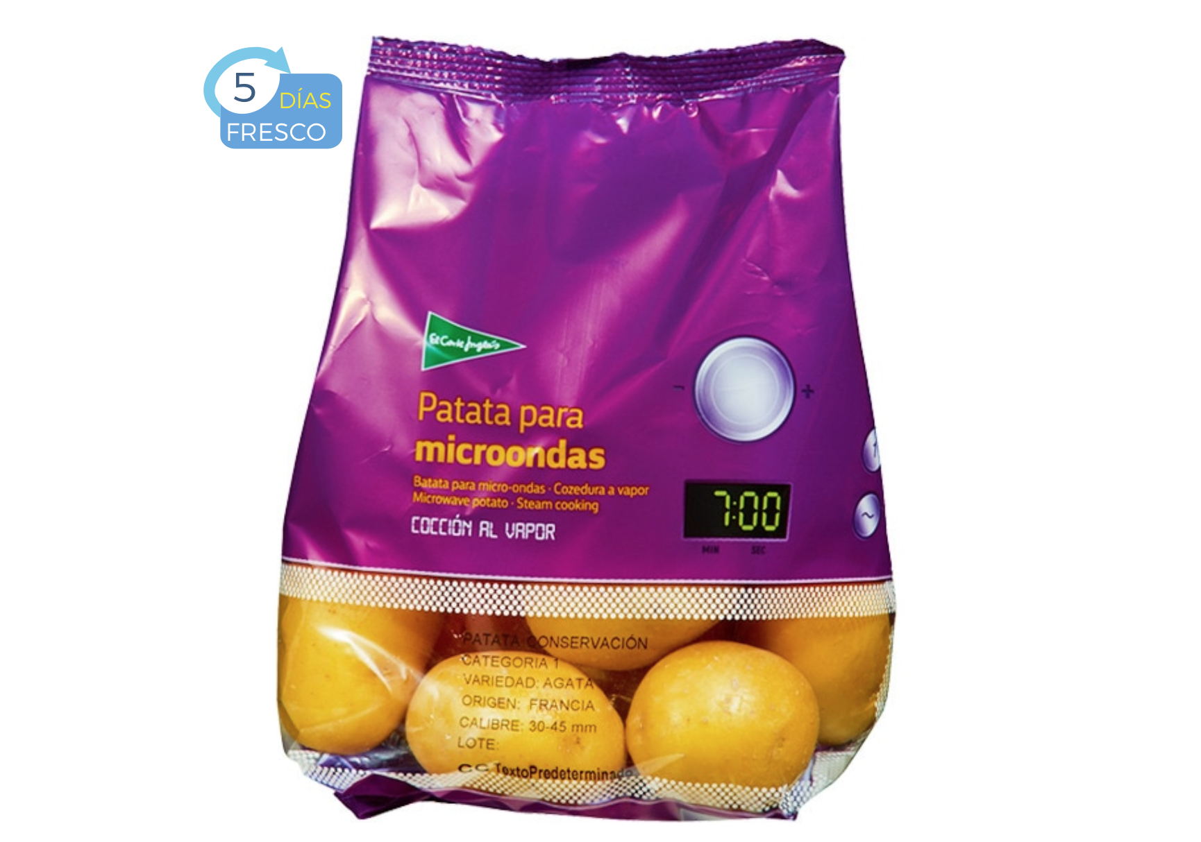 Setas al plato con pechuga de pavo en lata y patatas en el microondas.